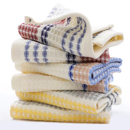 Waffle Weave Cotton Towel, Soft Absorbent Face, Hand & Bath Towel, Pure Cotton, 3 Colors, 3 Sizes