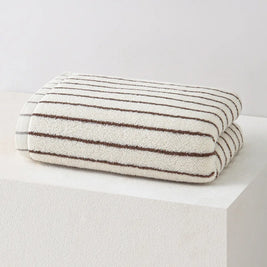 Retro Striped Towel Set of 6, Soft Absorbent Face & Hand Towels, Double Stitched Hem, 10 Colors, 13x29in
