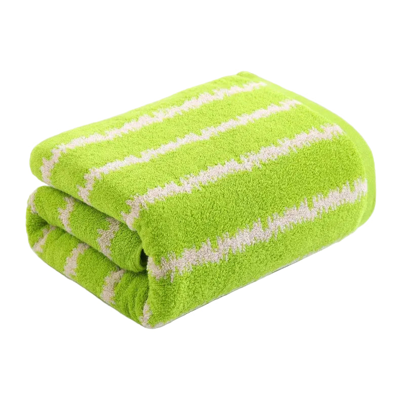 Striped Cotton Bath Towel, Large Soft Absorbent Bath Sheet, Pure Cotton, 3 Colors, 28x55in