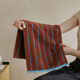 Classic Striped Towel, Soft Absorbent Face & Bath Towel, Breathable Quick Dry Blend, 3 Colors