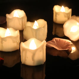 Battery Tea Lights, Flameless LED Tealight Candles, 12 Pack, 60hr, 1.1in