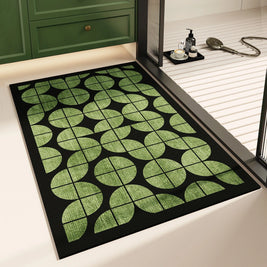 Checkerboard Bath Mat in Geometric Check, Minimalist Bathroom & Entryway Mat, Non Slip Absorbent, 8 Colors, 16x24in
