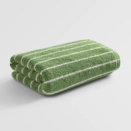 Retro Striped Towel Set of 6, Soft Absorbent Face & Hand Towels, Double Stitched Hem, 10 Colors, 13x29in