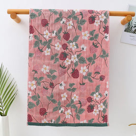 Printed Gauze Face Towel, Soft Absorbent Cotton Hand Towel for Children, Decorative, 6 Designs, 14x29in