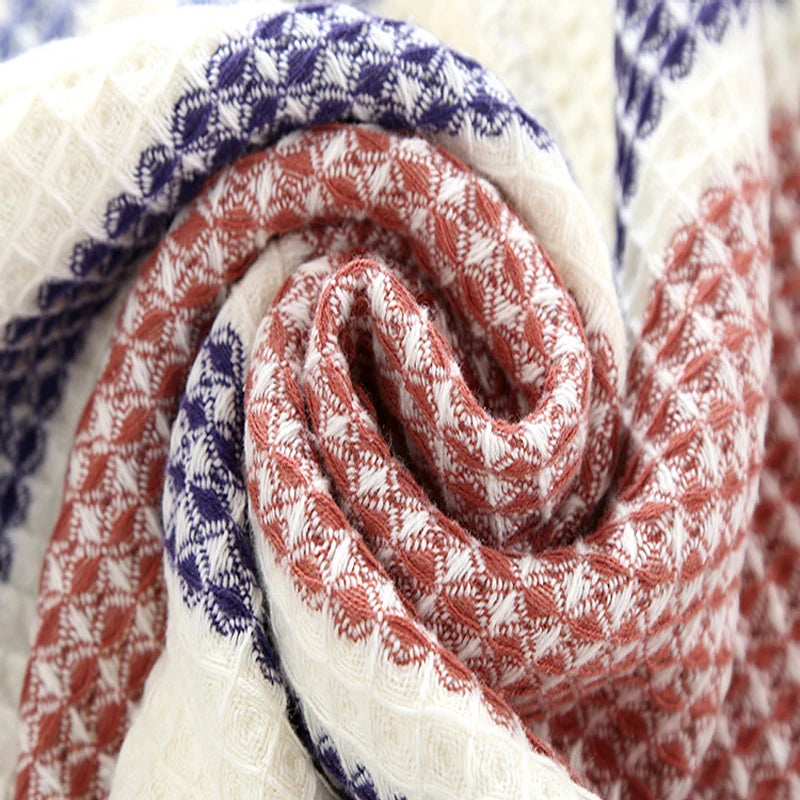 Waffle Weave Cotton Towel, Soft Absorbent Face, Hand & Bath Towel, Pure Cotton, 3 Colors, 3 Sizes