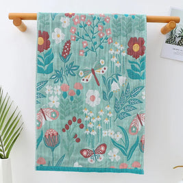 Printed Gauze Face Towel, Soft Absorbent Cotton Hand Towel for Children, Decorative, 6 Designs, 14x29in