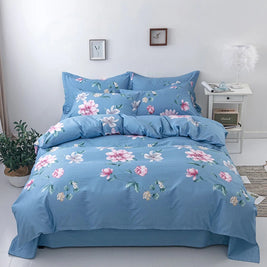 Striped & Printed Duvet Cover Set with 2 Pillowcases, 100% Cotton Bedding, Coastal Blue Designs, No Filling, 10 Designs, 4 Sizes