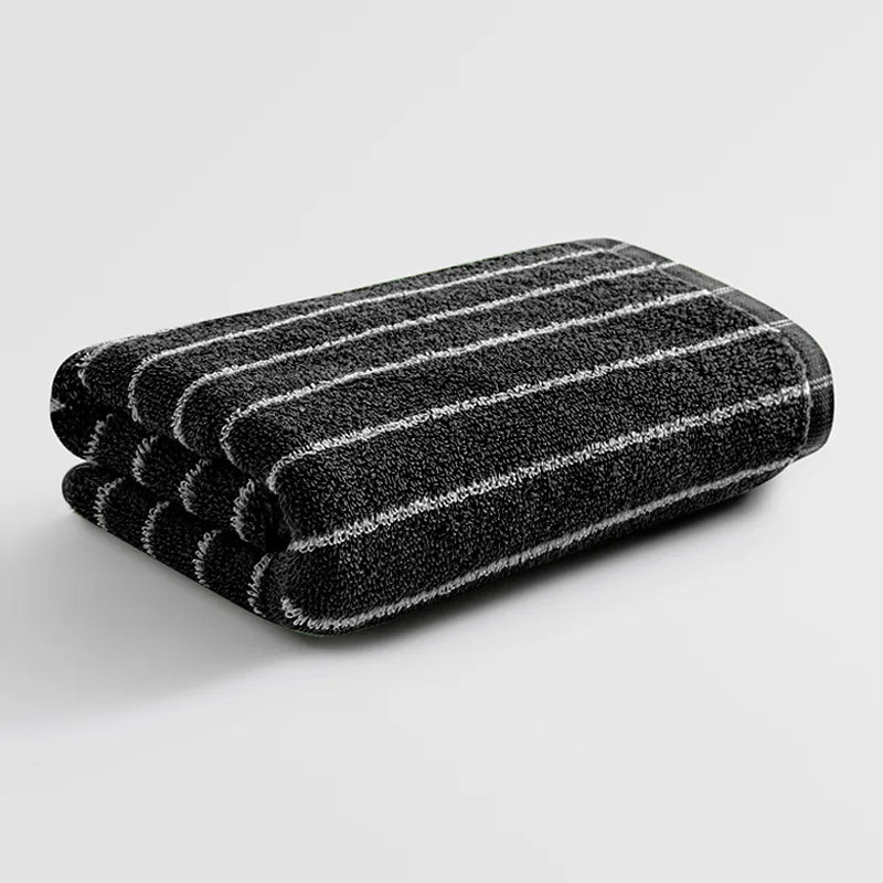 Retro Striped Towel Set of 6, Soft Absorbent Face & Hand Towels, Double Stitched Hem, 10 Colors, 13x29in