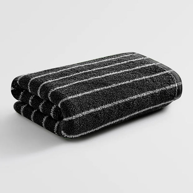 Retro Striped Towel Set of 6, Soft Absorbent Face & Hand Towels, Double Stitched Hem, 10 Colors, 13x29in