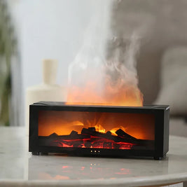 Flame Humidifier, Essential Oil Diffuser, Fire Effect, 7 Colors, Remote