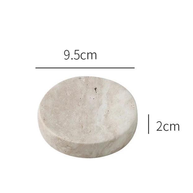 Stone Catchall Tray, Retro Oval Dish for Dining Table & Entryway, 3.7-9.6in