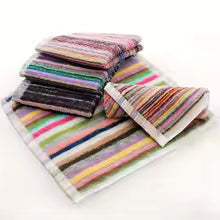 Striped Cotton Dish Cloths Set of 6, Heavy Duty Absorbent Kitchen & Stove Cleaning Cloths