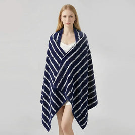 Striped Cotton Bath Towel, Large Soft Absorbent Bath Sheet, Pure Cotton, 3 Colors, 28x55in