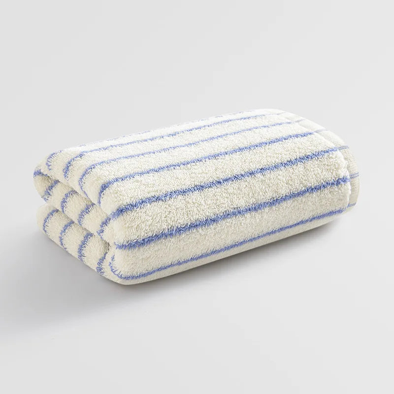 Retro Striped Towel Set of 6, Soft Absorbent Face & Hand Towels, Double Stitched Hem, 10 Colors, 13x29in