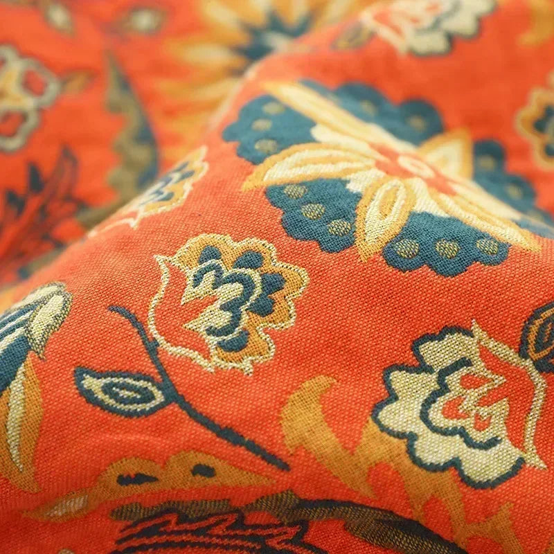 100% Cotton Jacquard Throw Blanket & Bedspread, Double Sided Boho Sofa Cover, Yarn Dyed, Hand Wash, 22 Designs, 3 Sizes