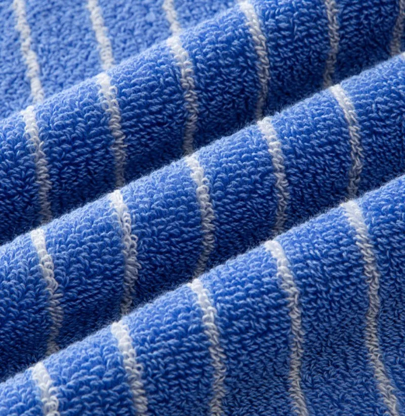 Retro Striped Towel Set of 6, Soft Absorbent Face & Hand Towels, Double Stitched Hem, 10 Colors, 13x29in