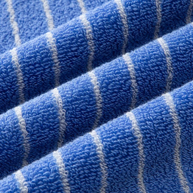 Retro Striped Towel Set of 6, Soft Absorbent Face & Hand Towels, Double Stitched Hem, 10 Colors, 13x29in
