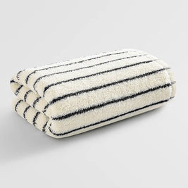 Retro Striped Towel Set of 6, Soft Absorbent Face & Hand Towels, Double Stitched Hem, 10 Colors, 13x29in