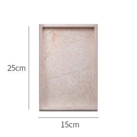Pink Marble Tray, Hand Polished Coffee Table & Vanity Tray, 9.8-11.8in