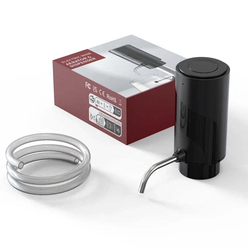 Electric Wine Aerator & Dispenser, Rechargeable Wine Pourer Pump, 4.7in