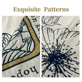 Floral Gauze Bath Towel, Lightweight Soft Absorbent Sauna, Gym & Shower Towel, Quick Dry, 5 Designs