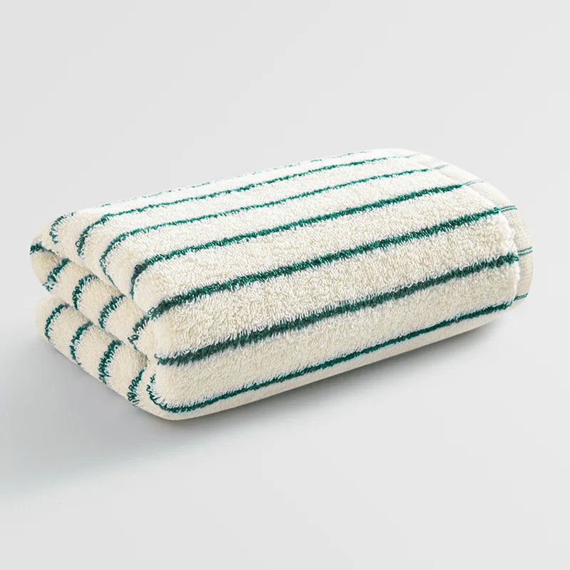 Retro Striped Towel Set of 6, Soft Absorbent Face & Hand Towels, Double Stitched Hem, 10 Colors, 13x29in