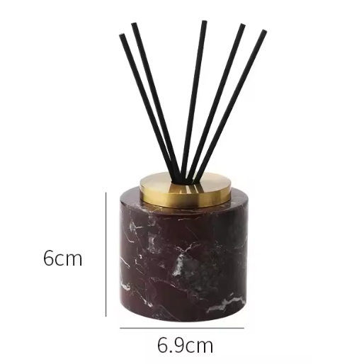 Marble Incense Holder, Gold Accent Incense Stick Stand, 2 Shapes, 2.8in