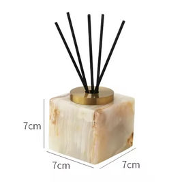 Marble Incense Holder, Gold Accent Incense Stick Stand, 2 Shapes, 2.8in