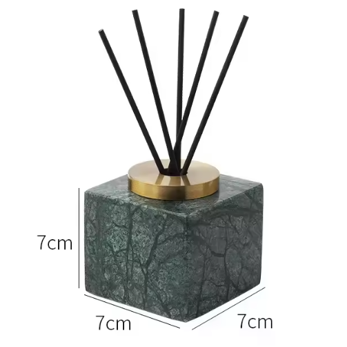 Marble Incense Holder, Gold Accent Incense Stick Stand, 2 Shapes, 2.8in