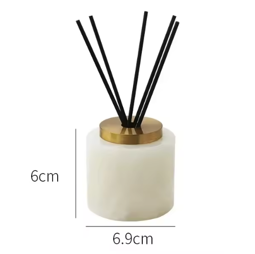 Marble Incense Holder, Gold Accent Incense Stick Stand, 2 Shapes, 2.8in