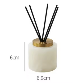 Marble Incense Holder, Gold Accent Incense Stick Stand, 2 Shapes, 2.8in