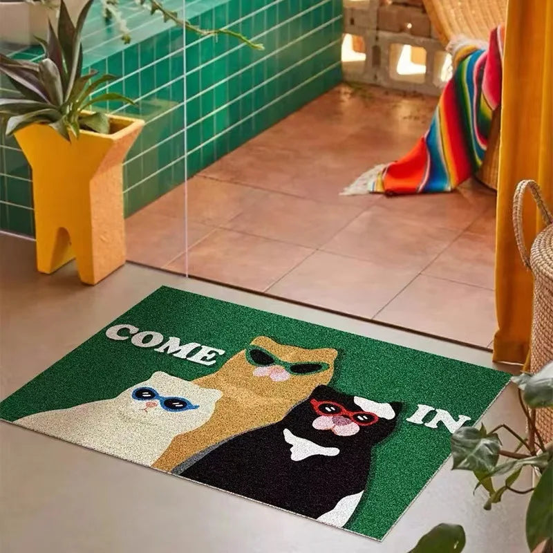 Cat & Dog Doormat in Anti Slip PVC, Trimmable Entryway, Porch & Hallway Mat, Easy Clean, 2 Designs, 3 Sizes