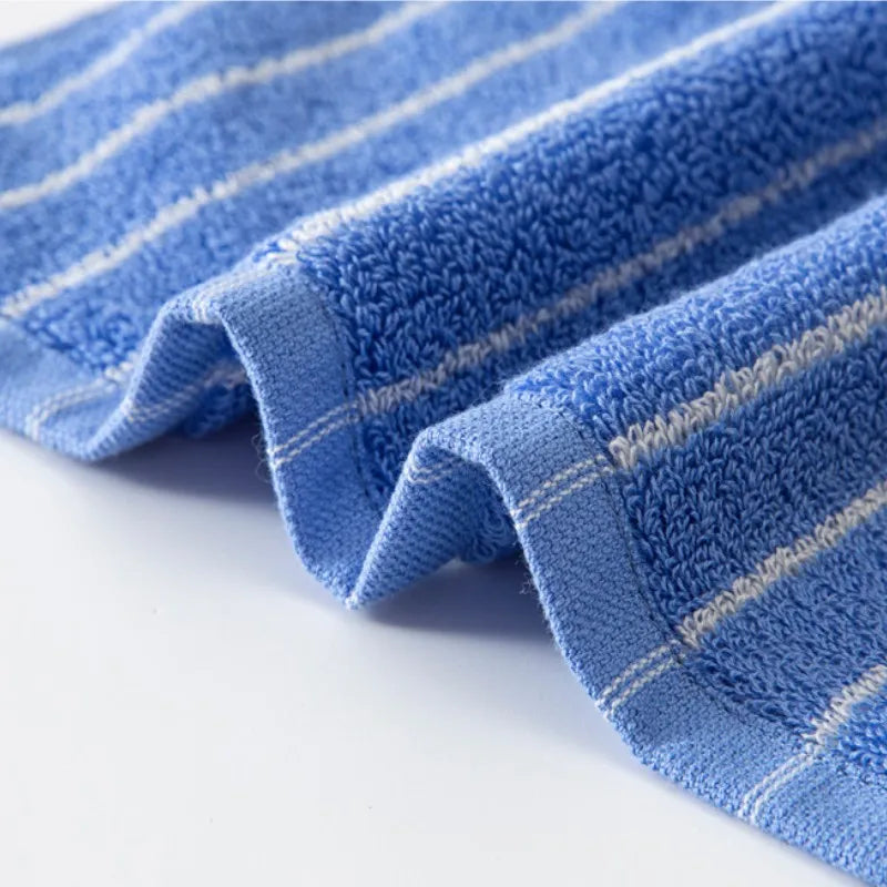 Retro Striped Towel Set of 6, Soft Absorbent Face & Hand Towels, Double Stitched Hem, 10 Colors, 13x29in