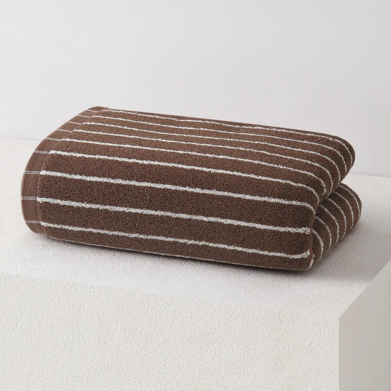 Retro Striped Towel Set of 6, Soft Absorbent Face & Hand Towels, Double Stitched Hem, 10 Colors, 13x29in