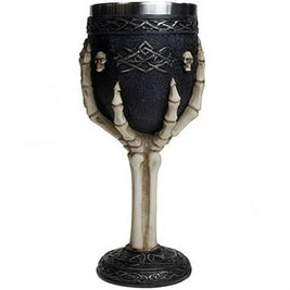Pack of 3 3D Skull Mug & Goblet, Halloween Resin Skull Cup with Stainless Steel Liner, Gothic Bar & Party Drinkware, 9 Styles, 180-500ml
