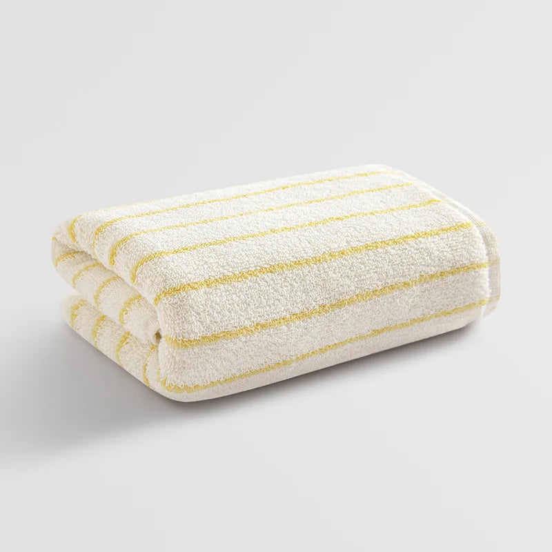 Retro Striped Towel Set of 6, Soft Absorbent Face & Hand Towels, Double Stitched Hem, 10 Colors, 13x29in