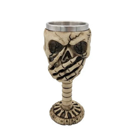 Pack of 3 3D Skull Mug & Goblet, Halloween Resin Skull Cup with Stainless Steel Liner, Gothic Bar & Party Drinkware, 9 Styles, 180-500ml