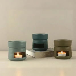 Ceramic Oil Diffuser, Tealight Essential Oil Burner & Wax Warmer, 11 Colors