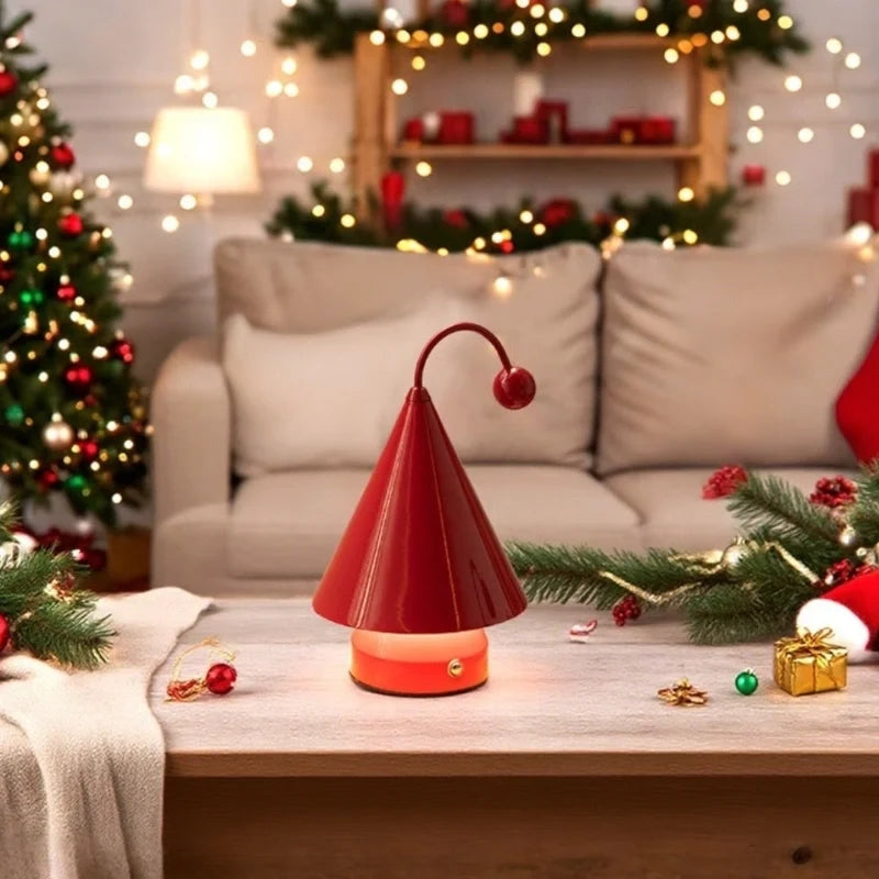 Cordless Table Lamp, Rechargeable Cone Lamp, Dimmable 3 Color LED, 7.9in