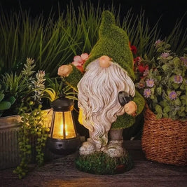 Solar Garden Gnomes, Light Up Resin Gnome Statues, Dusk Sensor, 6 Styles
