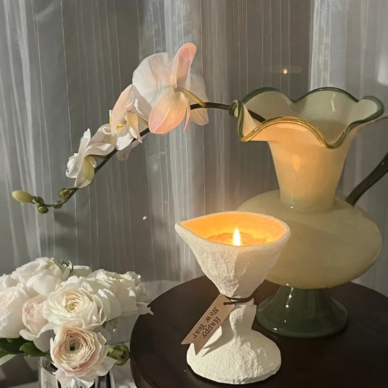 Concrete Candle Holder, Handcast Cement Cup Candle Holder, Nordic, 4 Shapes