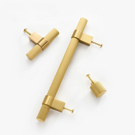 Linear Knurled Cabinet Knobs & Pull Bars, Modern Kitchen & Wardrobe Hardware, Nickel Black or Gold, Set of 2, 0.8-6.3in