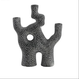 Cement Coral Candle Holder, Abstract Candlestick Stand, Textured, 11-14in