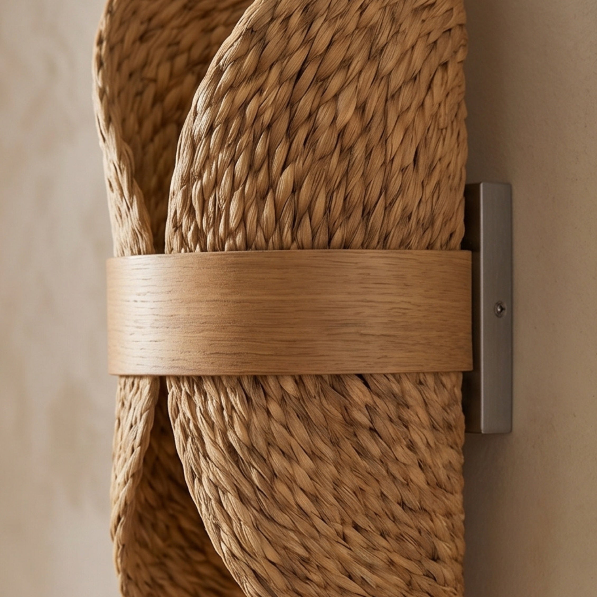AKARI: Japanse Rotan Wandlamp met Henneptouw