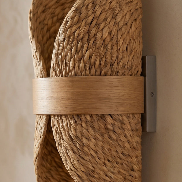 AKARI: Japanse Rotan Wandlamp met Henneptouw