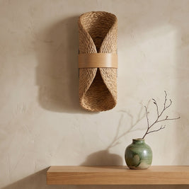 AKARI: Japanse Rotan Wandlamp met Henneptouw