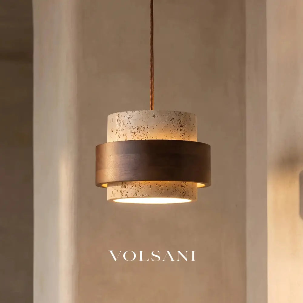 ALVA: Travertijn Hanglamp - Volsani