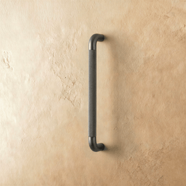 Knurled Cabinet Knobs & Drawer Pull Bars, Contemporary Kitchen & Dresser Hardware, Brown & Grey Textured Finish, Set of 2, 1-12.6in