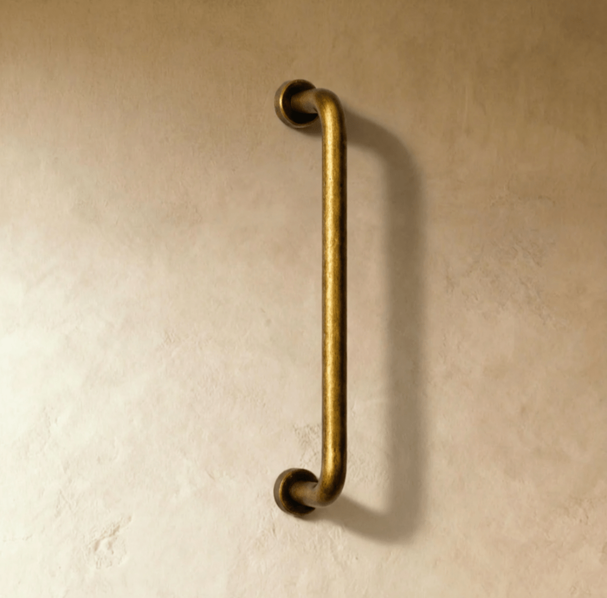 Zinc Cylindrical Drawer Pull Bars, Minimalist Kitchen & Wardrobe Hardware, Antique Brass-Look Finish, Set of 2, 3-7.6in