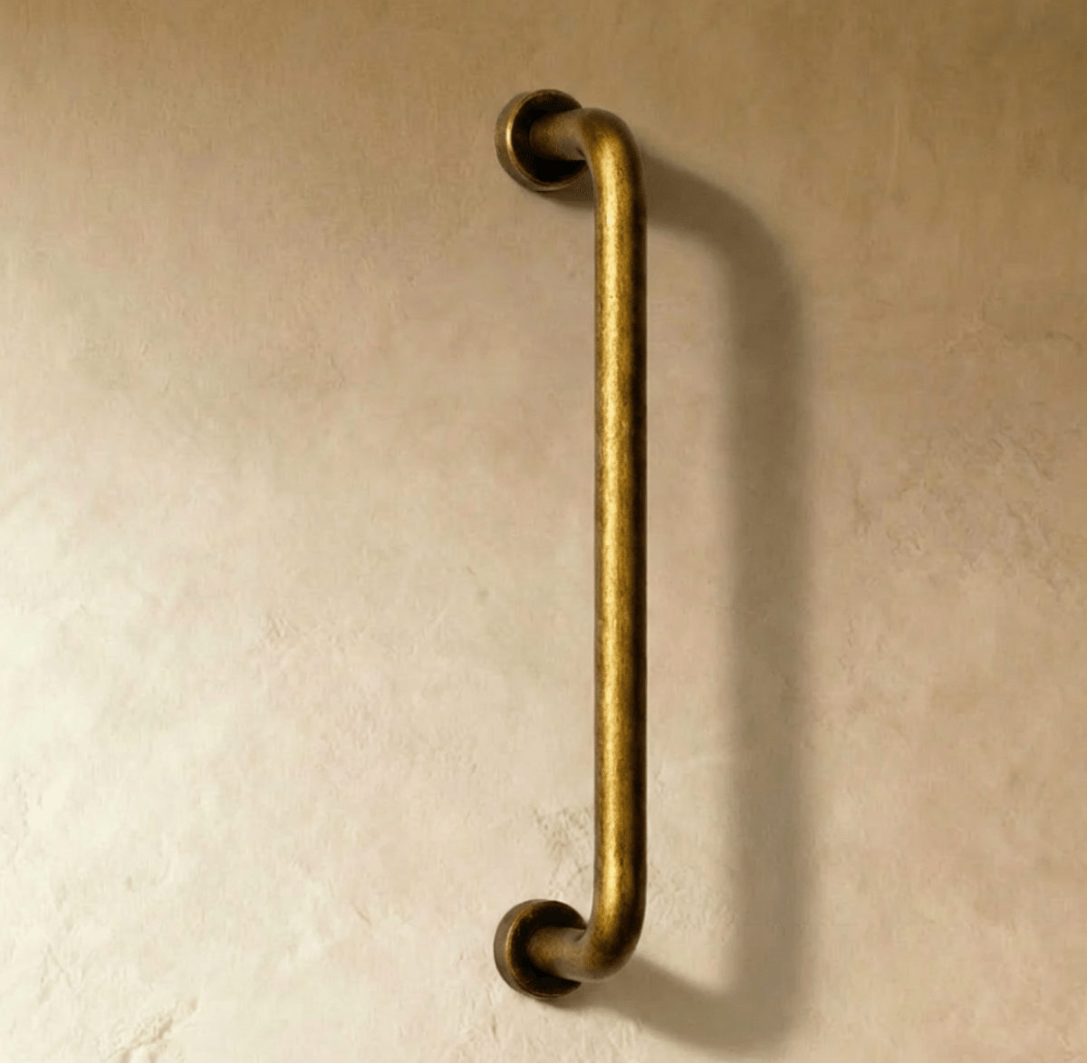Zinc Cylindrical Drawer Pull Bars, Minimalist Kitchen & Wardrobe Hardware, Antique Brass-Look Finish, Set of 2, 3-7.6in